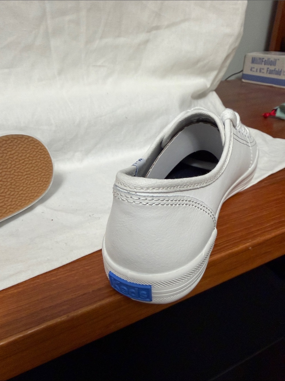 Keds White Sneakers with Navy Accents - Picture 5 of 5